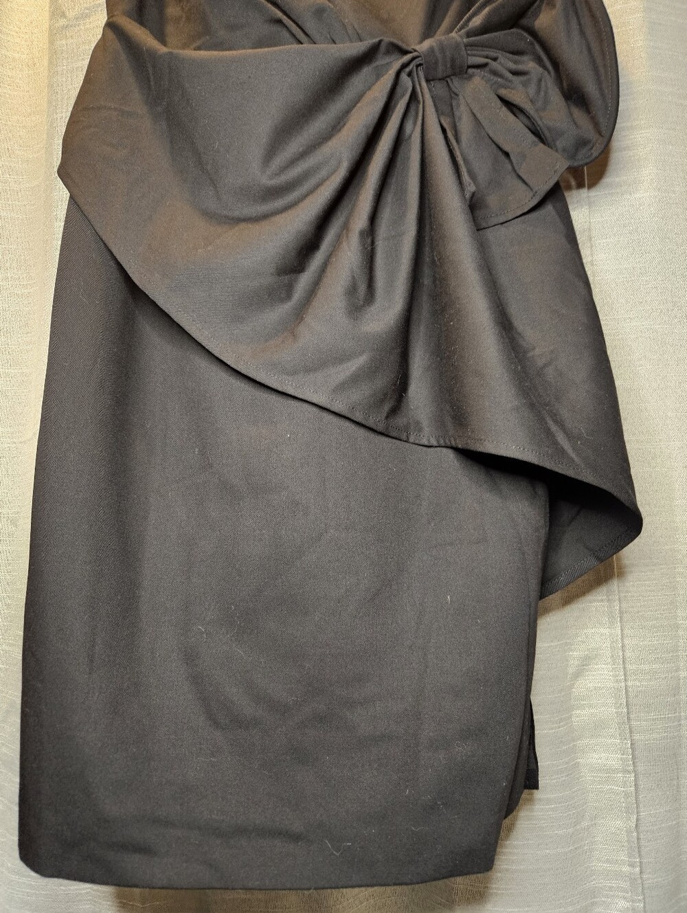 Fehaute Women's Sz 6 Black 3D Bow Sleeveless Sheath Midi Dress Elegant NEW - Picture 5 of 14
